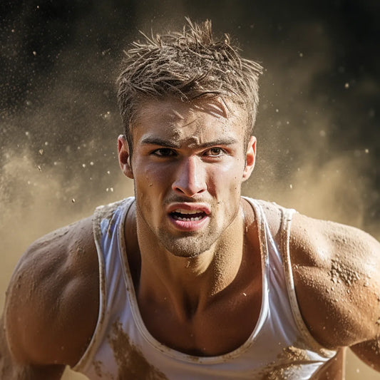 athletic man treating fungal acne for clearer skin