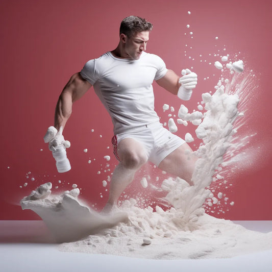 athletic man with creatine, fitness acne causes