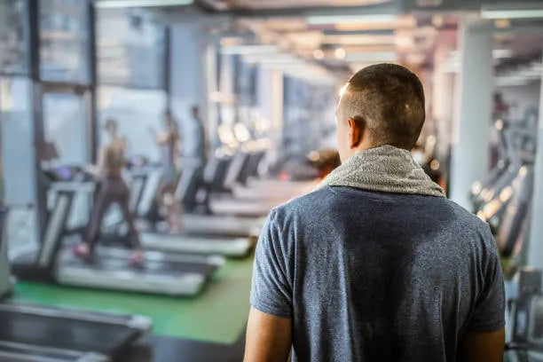 man sweating in gym