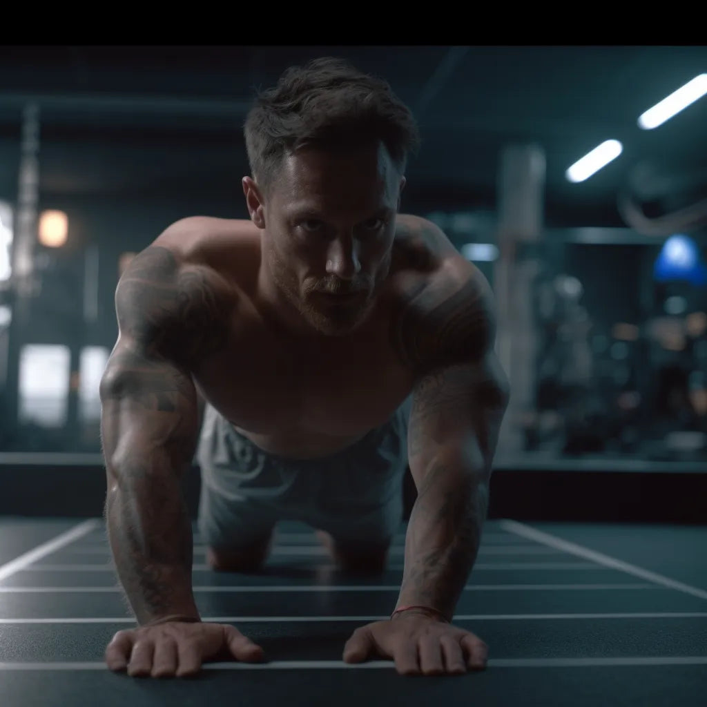 man doing core workout at the gym